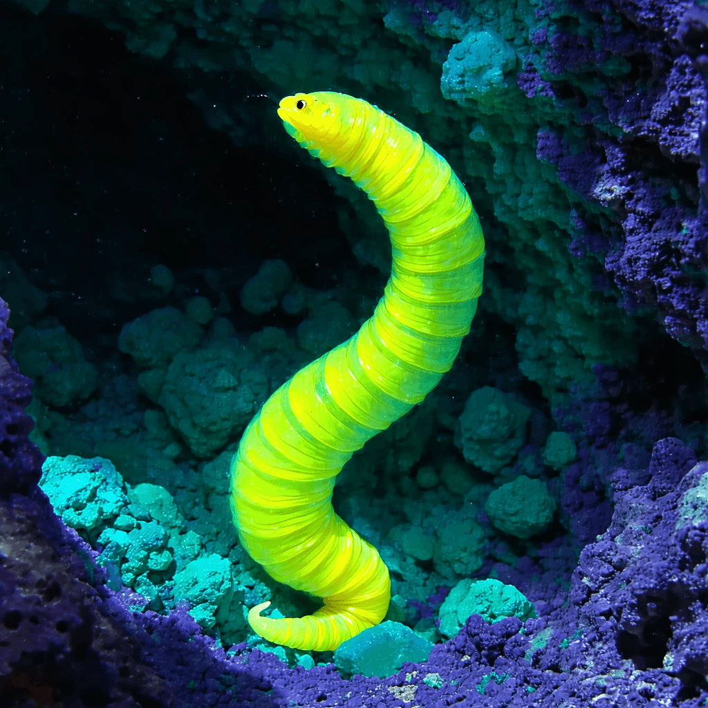 Remarkable Discovery of a Yellow Deep-Sea Worm