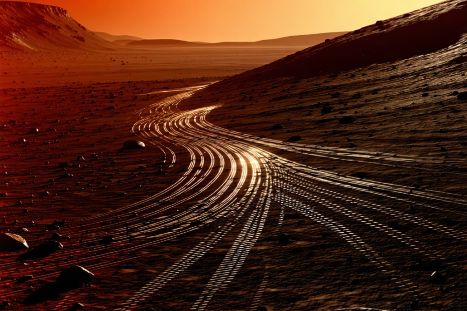 European Spacecraft Captures Unique Martian Dust Slides